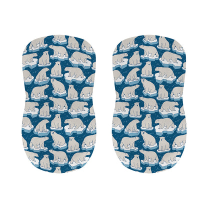 Polar Bear On Ice Pattern Print Bar Stool Covers