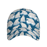 Polar Bear On Ice Pattern Print Baseball Cap