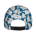Polar Bear On Ice Pattern Print Baseball Cap