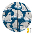 Polar Bear On Ice Pattern Print Basketball