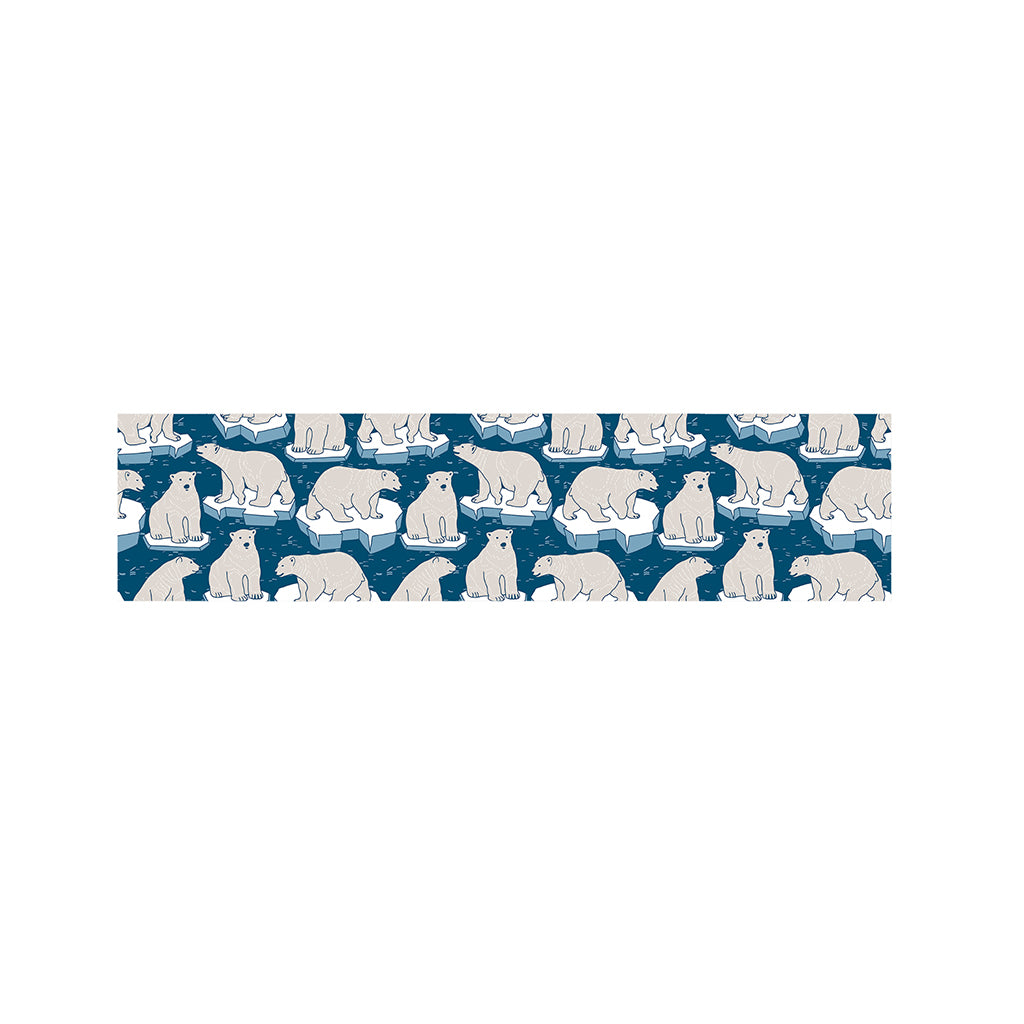 Polar Bear On Ice Pattern Print Bed Runner