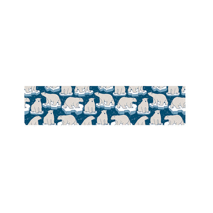 Polar Bear On Ice Pattern Print Bed Runner