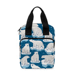 Polar Bear On Ice Pattern Print Bible Tote Bag