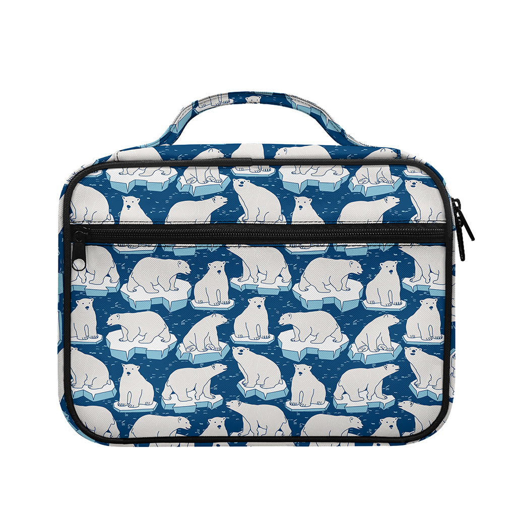 Polar Bear On Ice Pattern Print Briefcase Bible Bag