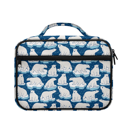 Polar Bear On Ice Pattern Print Briefcase Bible Bag