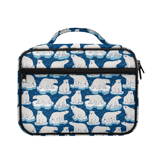 Polar Bear On Ice Pattern Print Briefcase Bible Bag