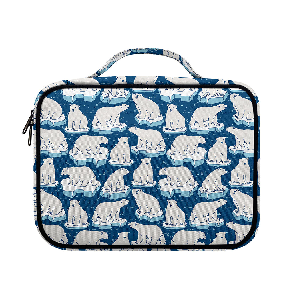 Polar Bear On Ice Pattern Print Briefcase Bible Bag