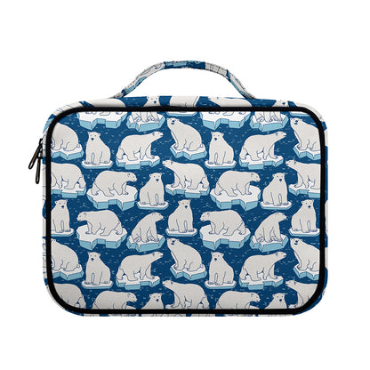 Polar Bear On Ice Pattern Print Briefcase Bible Bag