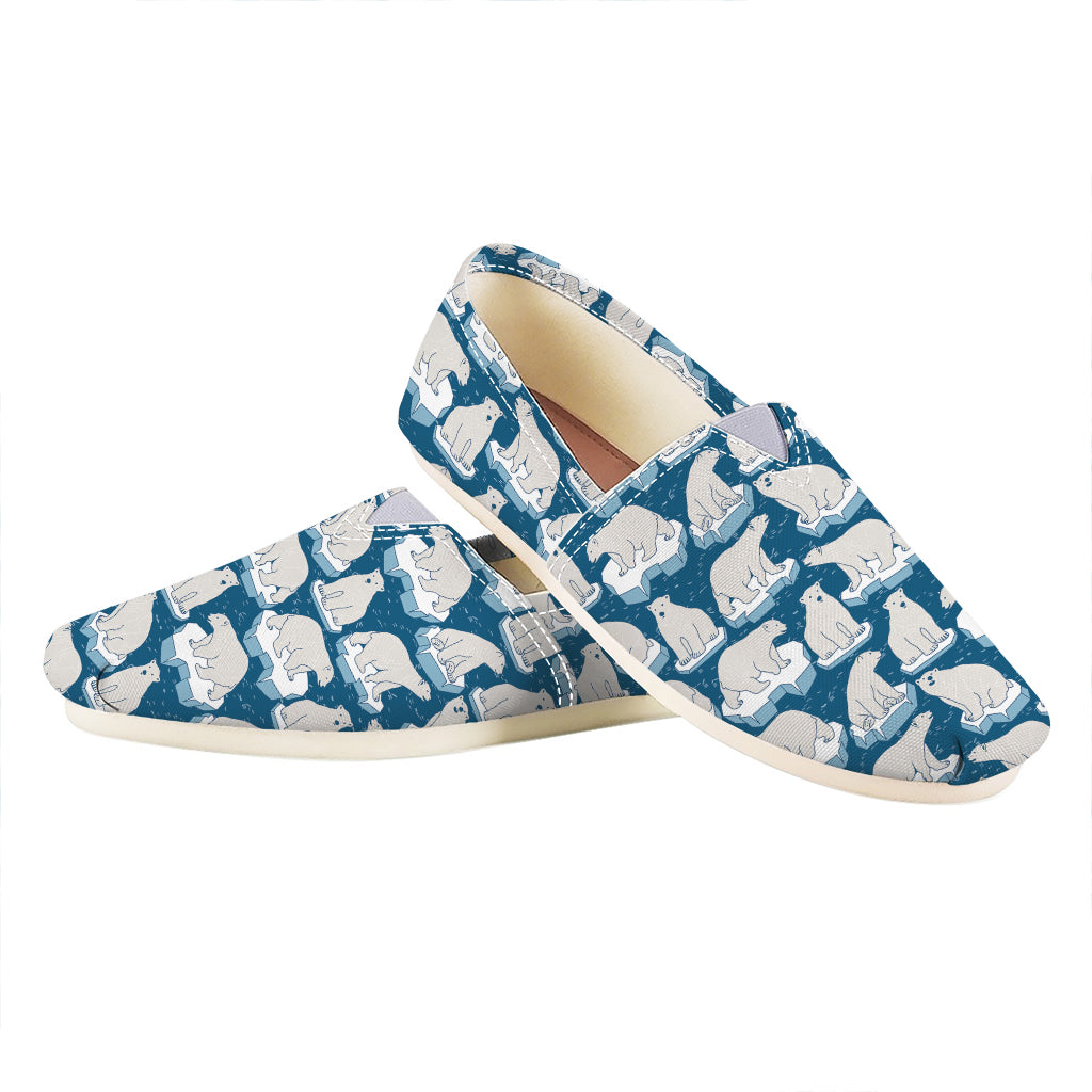 Polar Bear On Ice Pattern Print Casual Shoes