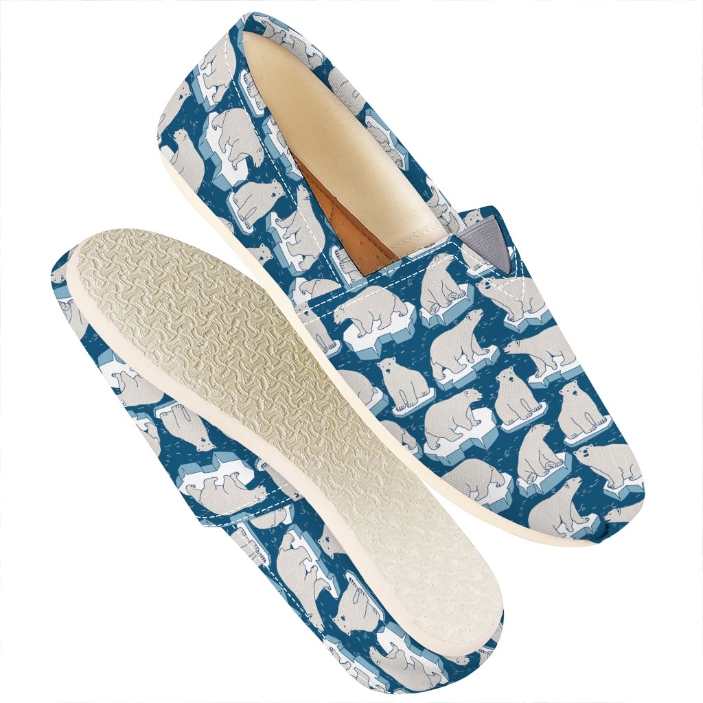 Polar Bear On Ice Pattern Print Casual Shoes