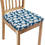 Polar Bear On Ice Pattern Print Chair Cushion Cover