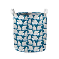 Polar Bear On Ice Pattern Print Collapsible Laundry Basket
