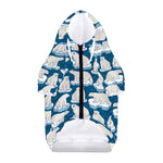 Polar Bear On Ice Pattern Print Dog Zip Up Hoodie
