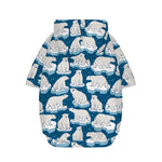 Polar Bear On Ice Pattern Print Dog Zip Up Hoodie