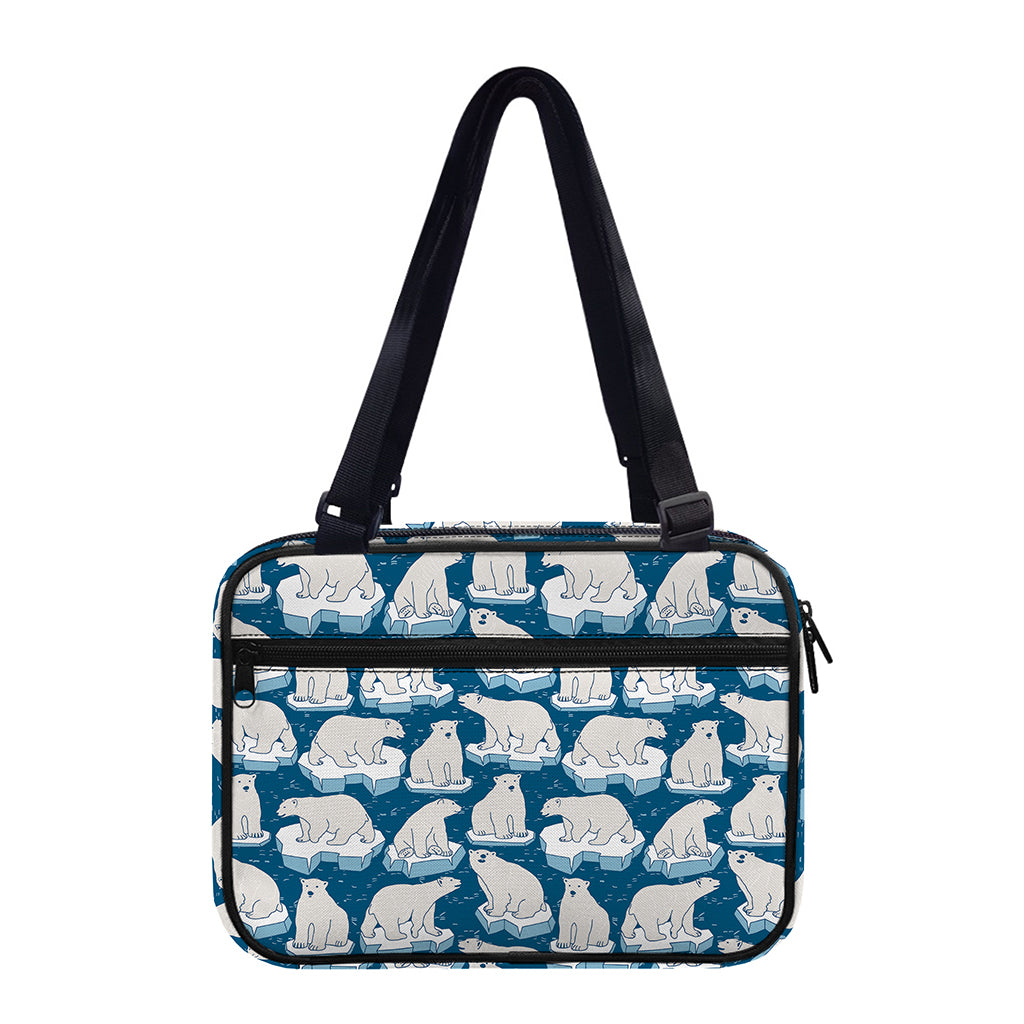 Polar Bear On Ice Pattern Print Double Strap Bible Bag