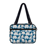Polar Bear On Ice Pattern Print Double Strap Bible Bag