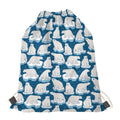 Polar Bear On Ice Pattern Print Drawstring Bag