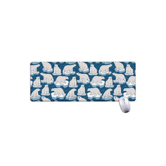 Polar Bear On Ice Pattern Print Extended Mouse Pad