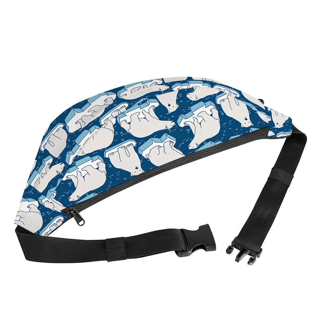Polar Bear On Ice Pattern Print Fanny Pack