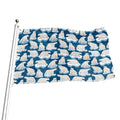 Polar Bear On Ice Pattern Print Flag
