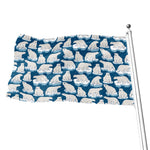 Polar Bear On Ice Pattern Print Flag