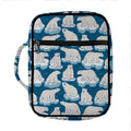 Polar Bear On Ice Pattern Print Front Pocket Bible Bag
