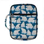 Polar Bear On Ice Pattern Print Front Pocket Bible Bag