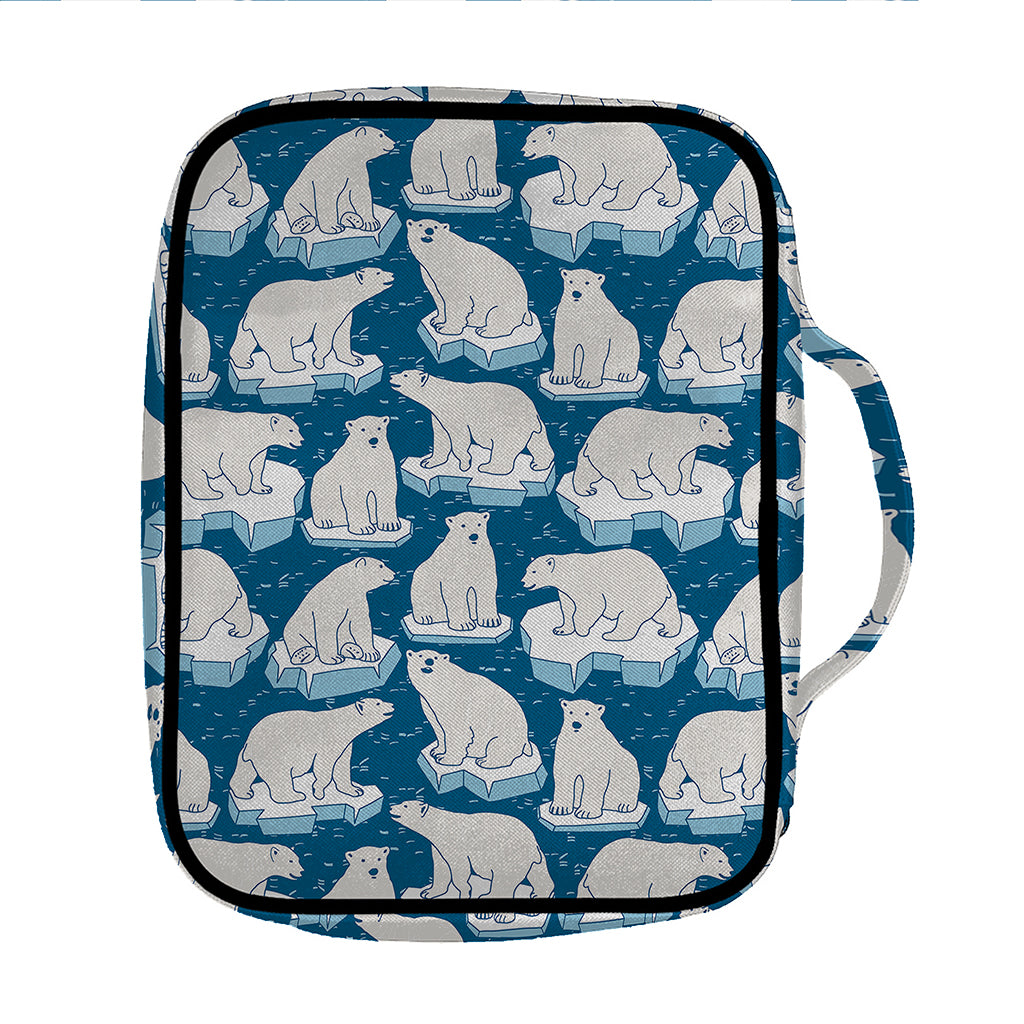 Polar Bear On Ice Pattern Print Front Pocket Bible Bag