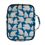 Polar Bear On Ice Pattern Print Front Pocket Bible Bag