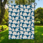 Polar Bear On Ice Pattern Print Garden Flag