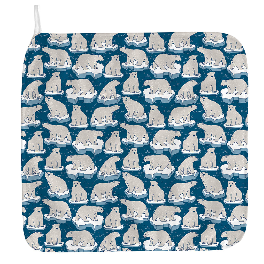 Polar Bear On Ice Pattern Print Hand Towel