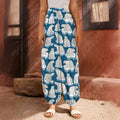 Polar Bear On Ice Pattern Print Harem Pants