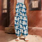 Polar Bear On Ice Pattern Print Harem Pants