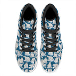 Polar Bear On Ice Pattern Print High Top Leather Sneakers