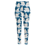 Polar Bear On Ice Pattern Print High-Waisted Pocket Leggings