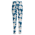 Polar Bear On Ice Pattern Print High-Waisted Pocket Leggings