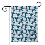 Polar Bear On Ice Pattern Print House Flag