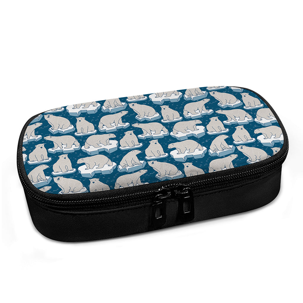 Polar Bear On Ice Pattern Print Insulin Cooler Travel Case