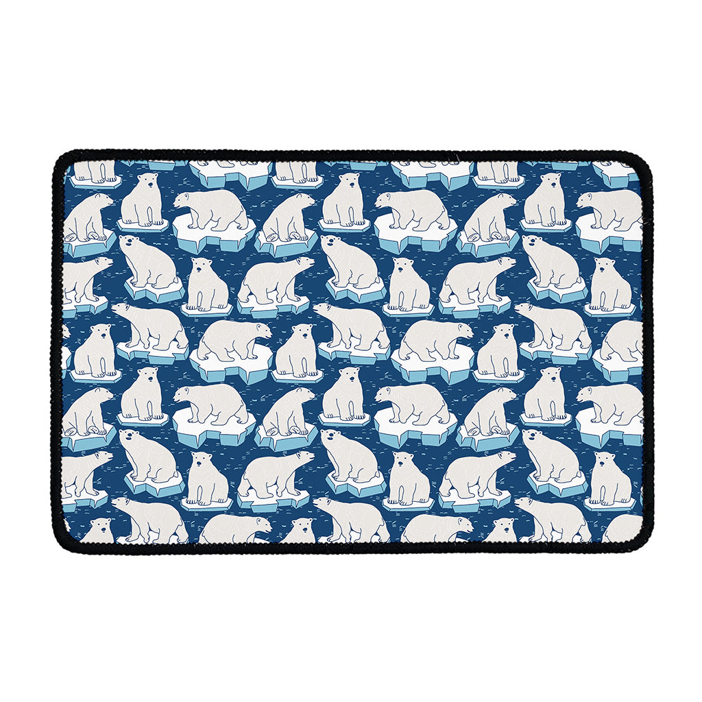 Polar Bear On Ice Pattern Print Kitchen Mat