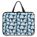 Polar Bear On Ice Pattern Print Laptop Sleeve With Handle