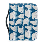 Polar Bear On Ice Pattern Print Leather Bible Cover