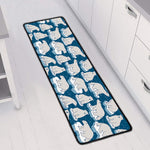 Polar Bear On Ice Pattern Print Long Kitchen Mat