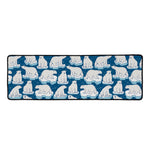 Polar Bear On Ice Pattern Print Long Kitchen Mat