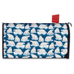Polar Bear On Ice Pattern Print Mailbox Cover