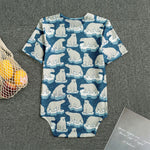 Polar Bear On Ice Pattern Print Men's Bodysuit