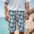 Polar Bear On Ice Pattern Print Men's Cargo Shorts