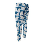 Polar Bear On Ice Pattern Print Men's Compression Pants