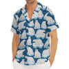 Polar Bear On Ice Pattern Print Men's Deep V-Neck Shirt