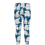 Polar Bear On Ice Pattern Print Men's leggings