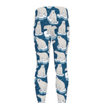 Polar Bear On Ice Pattern Print Men's leggings